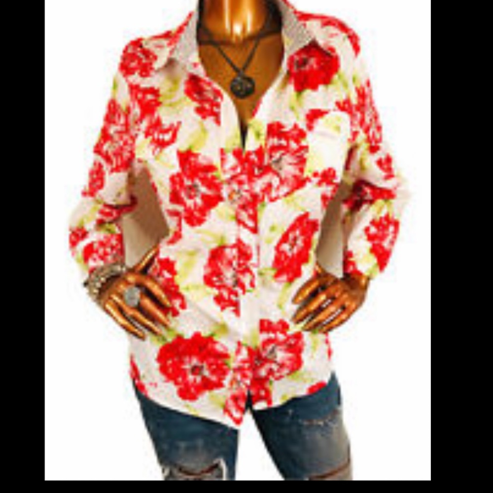 3/$25 Jones New York signature blouse szM